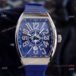 Copy Franck Muller Vanguard Yachting V45 Watch Blue Dial Diamond Marker